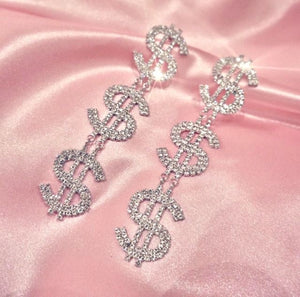 Dollar Sign Chandelier Earring