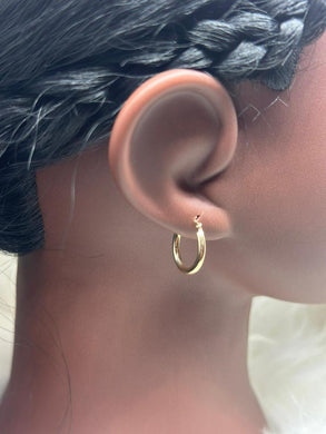 14k Gold Mini Hoop Earring