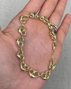 18k Gold Dipped Heart Gucci Anklet