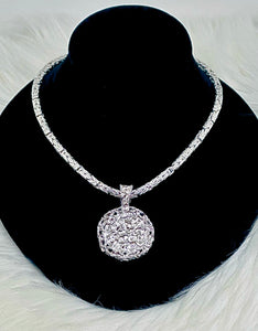 Rhodium Dipped Byzantine Chain