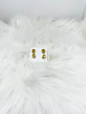 18k Gold Dipped Double Gucci Link Earring