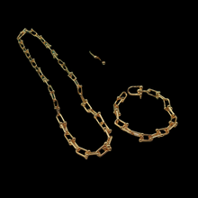 Load image into Gallery viewer, 18K Gold Filled Waterproof Gold Paper Clip U-Link Bead 22&quot; Necklace, Layers