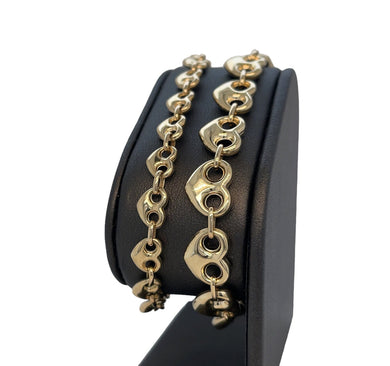 18k Gold Dipped Heart Gucci Bracelet