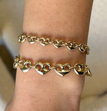 Load image into Gallery viewer, 18k Gold Dipped Heart Gucci Bracelet