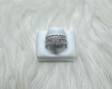 Load image into Gallery viewer, Double Sliver CZ Stone Wedding Band