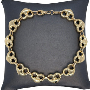 18k Gold Dipped Heart Gucci Bracelet