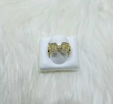 Flat Gucci CZ Stone Ring