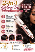 Load image into Gallery viewer, Professional 2 In One Curling Iron