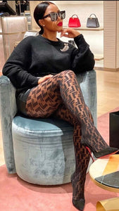 Fendi Inspired Fishnet Stockings