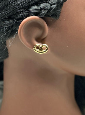 18k Gold Dipped Heart Gucci Earring