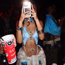Load image into Gallery viewer, Denim One Piece Swimsuit High Leg Cut