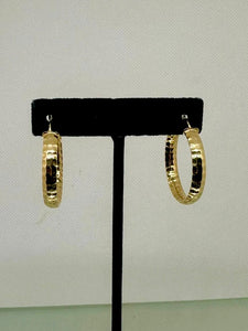 Small Gold Dipped Hoop Earring
