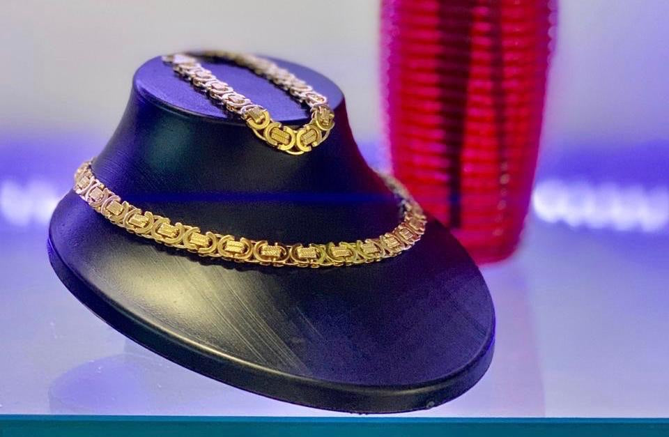 18k Gold Dipped Flat Kings Link