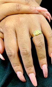 10k Genuine Solid Gold Nugget Ring